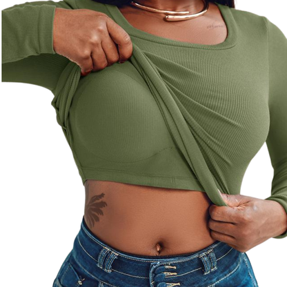Built-In Bra Long Sleeve